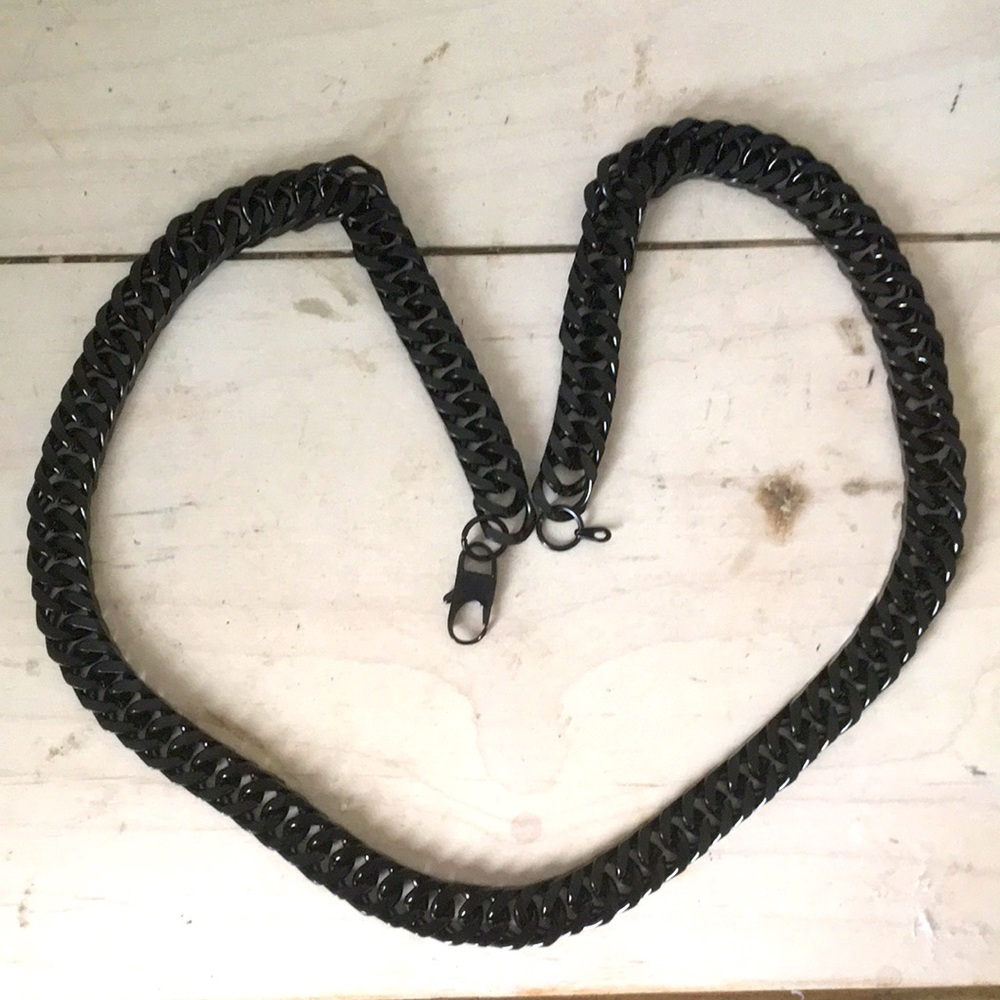 Black Stainless steel Miami Cuban link 30” chain